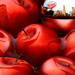 Advertising product retouching of DKNY Candy Apple by Zeeto