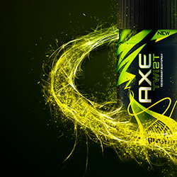 Creative product retouching of Axe Twist deodorant by Zeeto