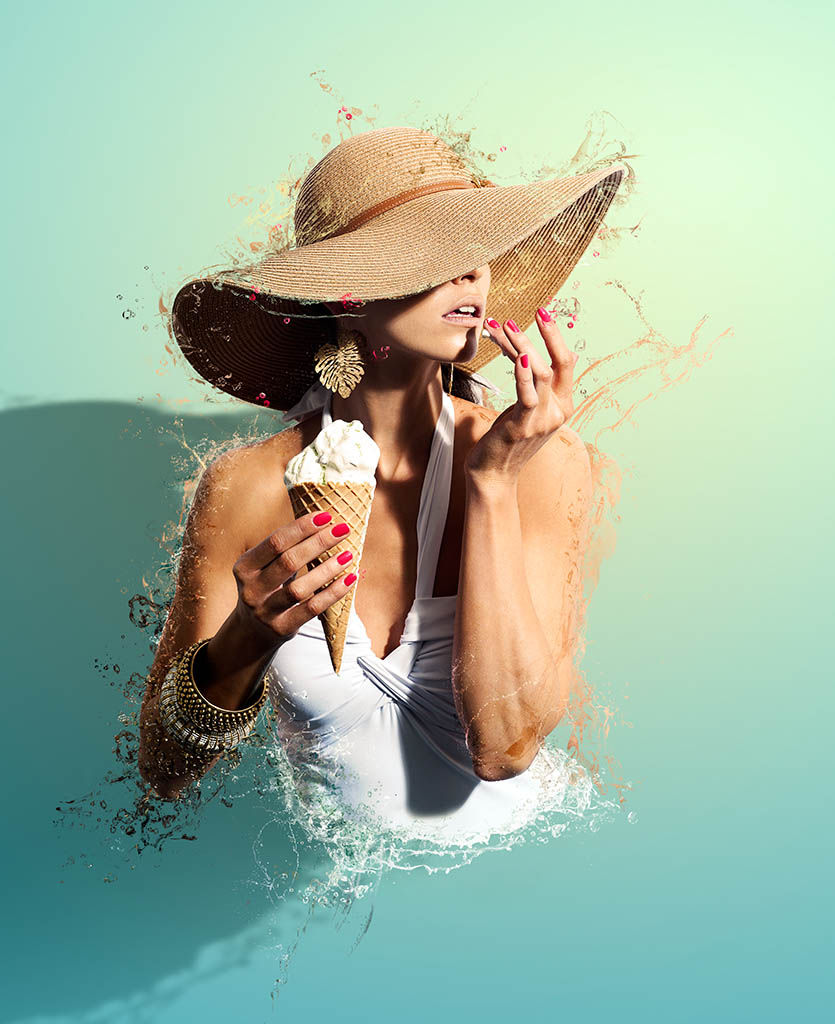 Creative advertising image retouching of I Scream by Zeeto