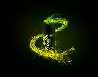 Professional retouching of Axe Twist deodorant advertising image by Zeeto